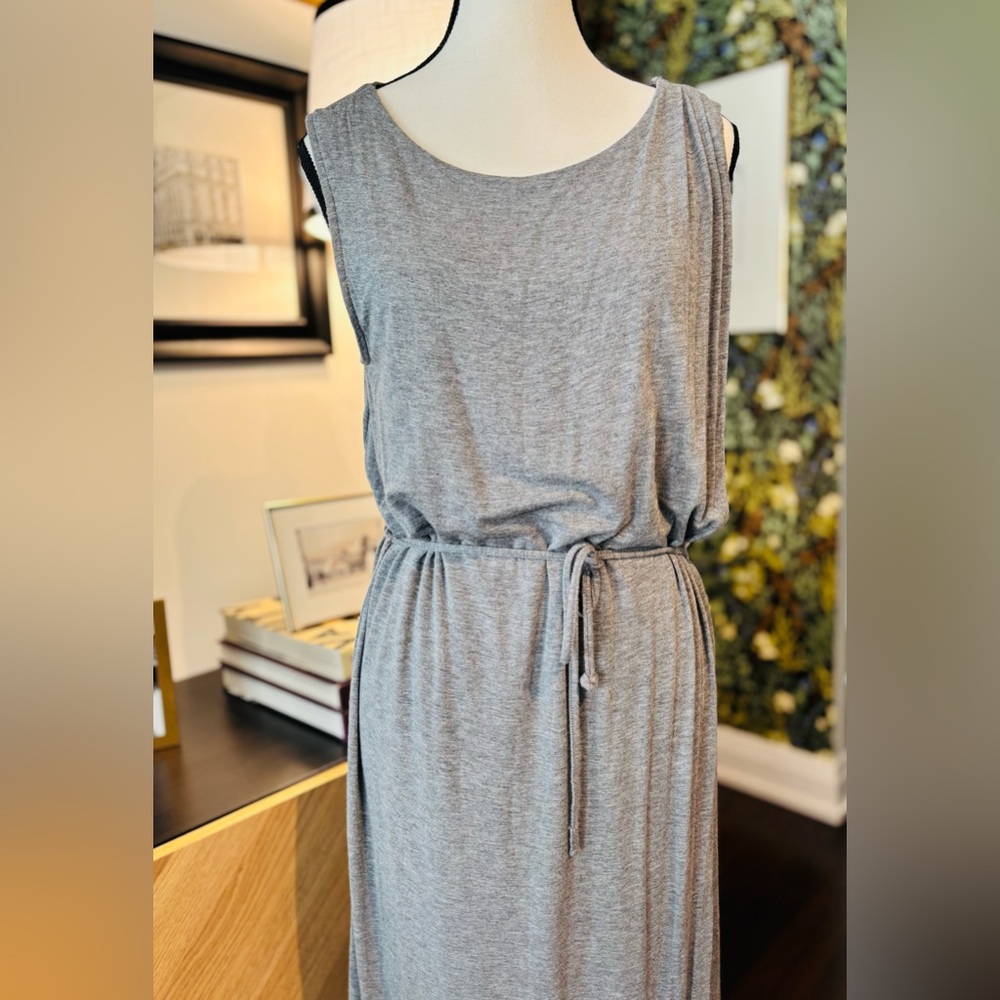 JOE FRESH Gray Sleeveless Maxi Dress sz Large - Picture 5 of 11